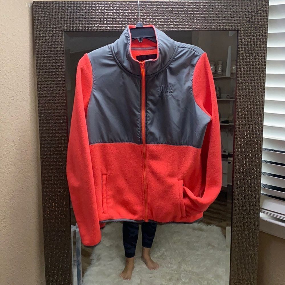 Neon PINK fleece jacket